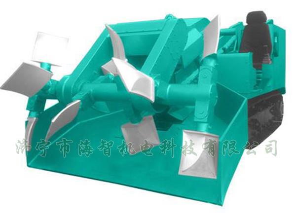 為了提高裝載效率，在取料方面通過滾耙式旋轉(zhuǎn)連續(xù)取料的方式
